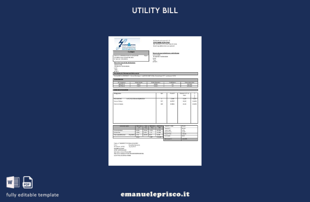 stile verificato Modello word di bolletta elettrica France Energies & Services R